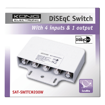 SAT-SWITCH200W Diseqc switch 4/1 950-2300 mhz Verpakking foto